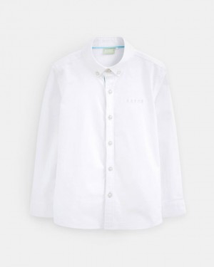 Kids' Ted Baker Jaspee Long Sleeve Shirts White India | KLS-8398
