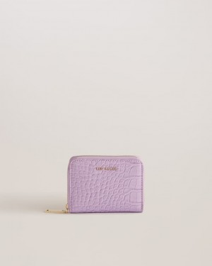 Women's Ted Baker Connii Croc Effect Faux Leather Mini Purses Purple India | RYB-1030