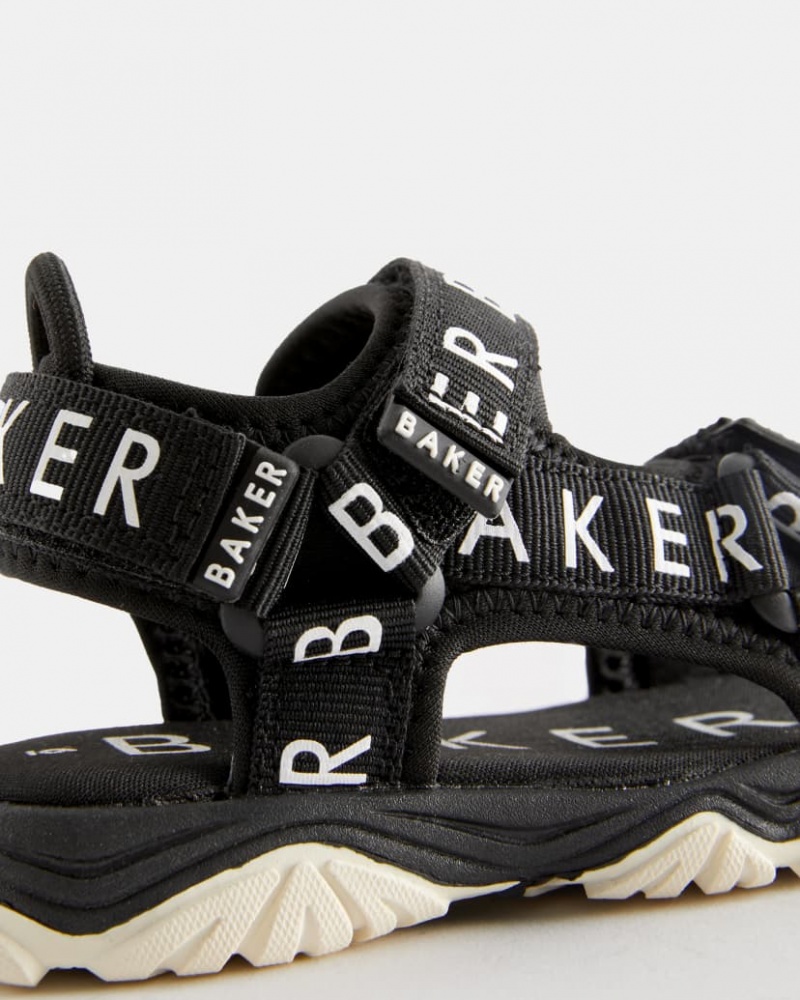 Kids' Ted Baker Bojidar Chunky Branded Strap Sandals Black India | VDW-3866