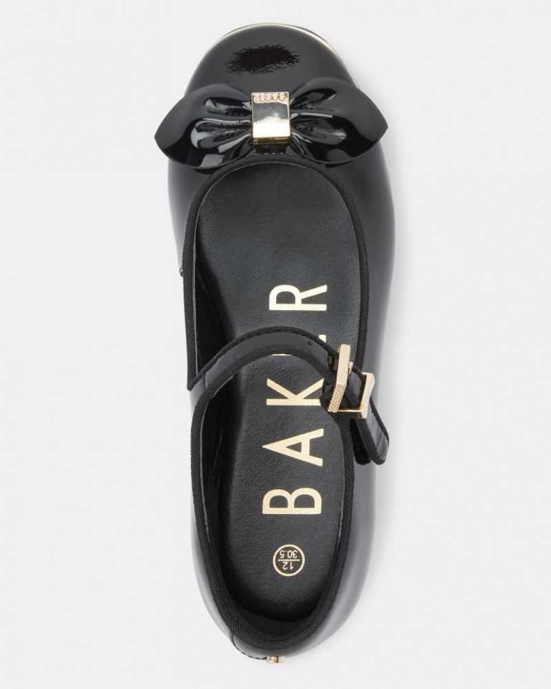 Kids' Ted Baker Seylah Bow Detail Mary Jane Shoes Black India | UOE-5862