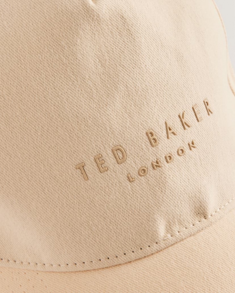 Men's Ted Baker Fredds Branded With Leather Strap Cap White India | TXA-7729