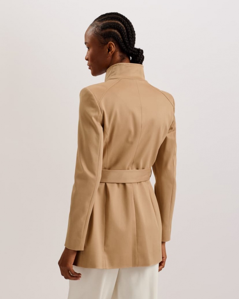 Women's Ted Baker Rosiaas Short Wrap Trench Coat Brown / Brown India | KGI-1446